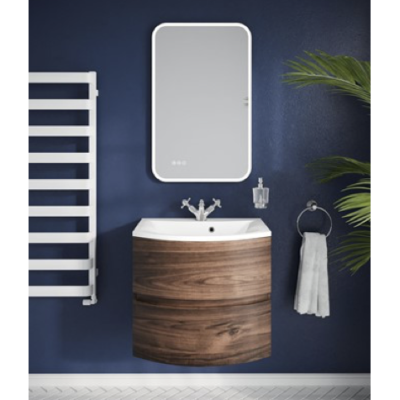 Crosswater Svelte 600 Vanity Unit & Ice White Glass Basin