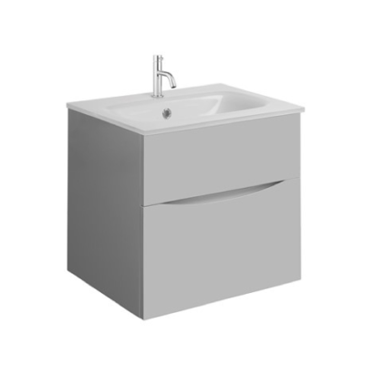 Crosswater Glide II 500 Vanity Unit & Ice White Glass Basin