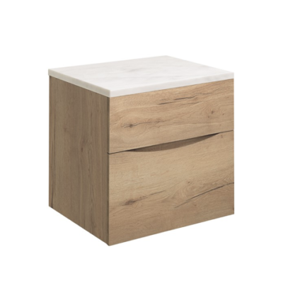 Crosswater Glide II 500 Vanity Unit & Carrara Marble Effect Worktop