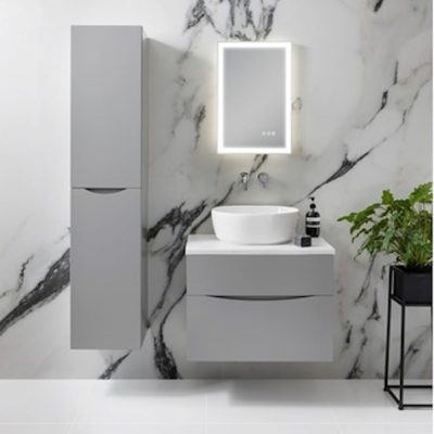 Crosswater Glide II 700 Vanity Unit & Carrara Marble Effect Worktop