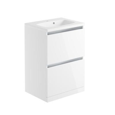 Reno 615mm Two Drawer Vanity Unit & Ceramic Basin