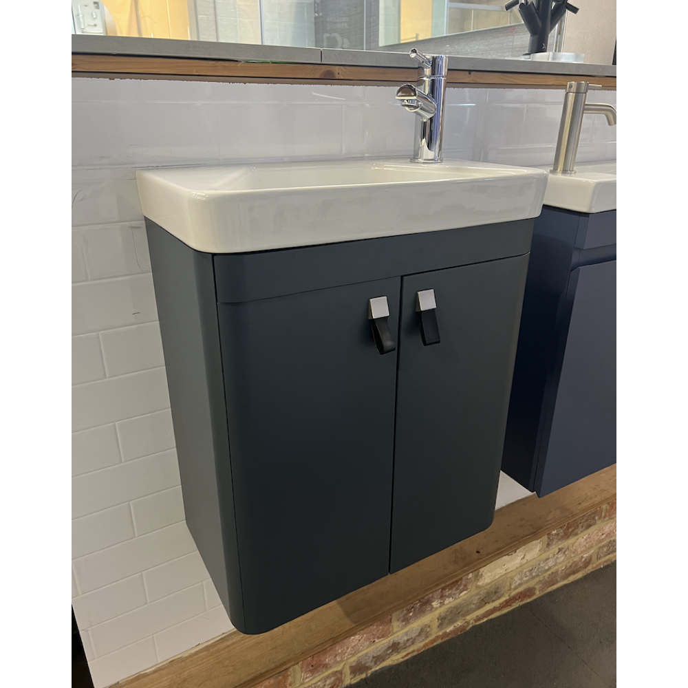 ExDisplay Saneux Hyde 50cm 2 Door Wall Mounted Unit & Basin